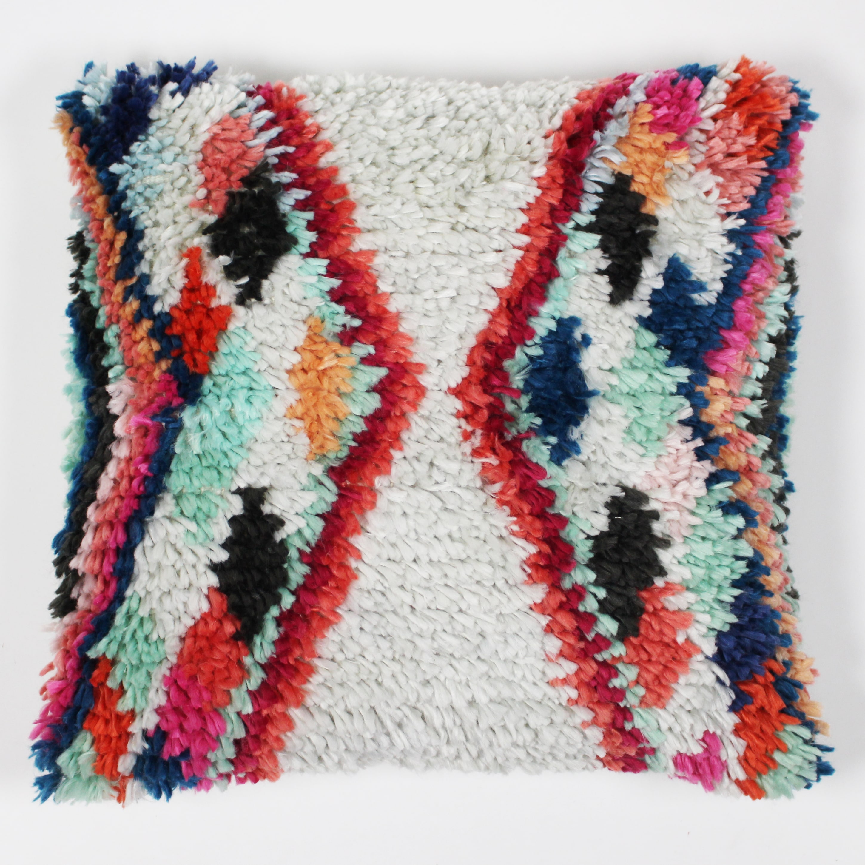 Moroccan Pillow - White | Multi-color