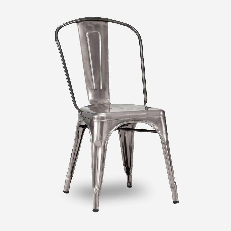 Industrial Bistro Chair - Silver