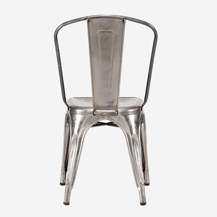 Industrial Bistro Chair - Silver - Image 4